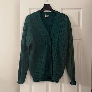 Aritzia Deep Green Knit Cardigan